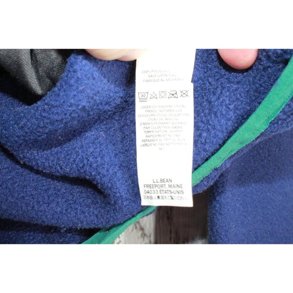 LL Bean Beans Classic Snap Fleece Pullover Sweater Night Size Small - Picture 5 of 9